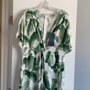 Twist front midi dress